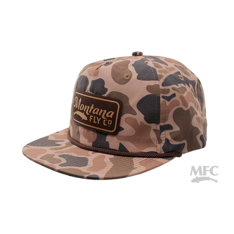 MFC Flatbill Snapback Hat, Brown Trout Camo