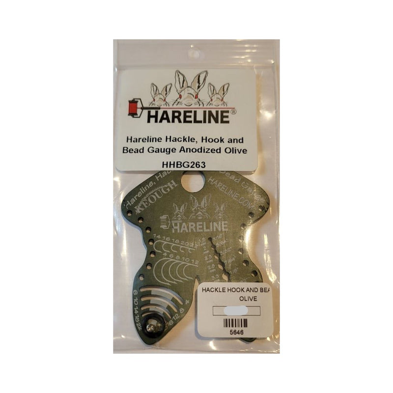 Hareline Hackle, Hook, and Bead Gauge