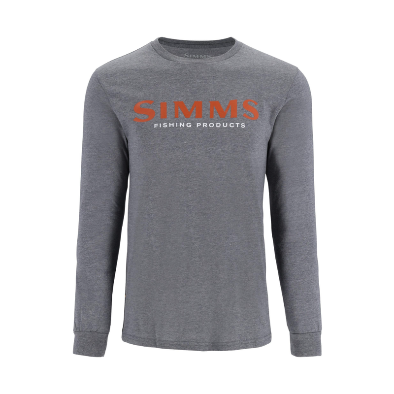 Simms Logo LS Shirt, Athletic Heather