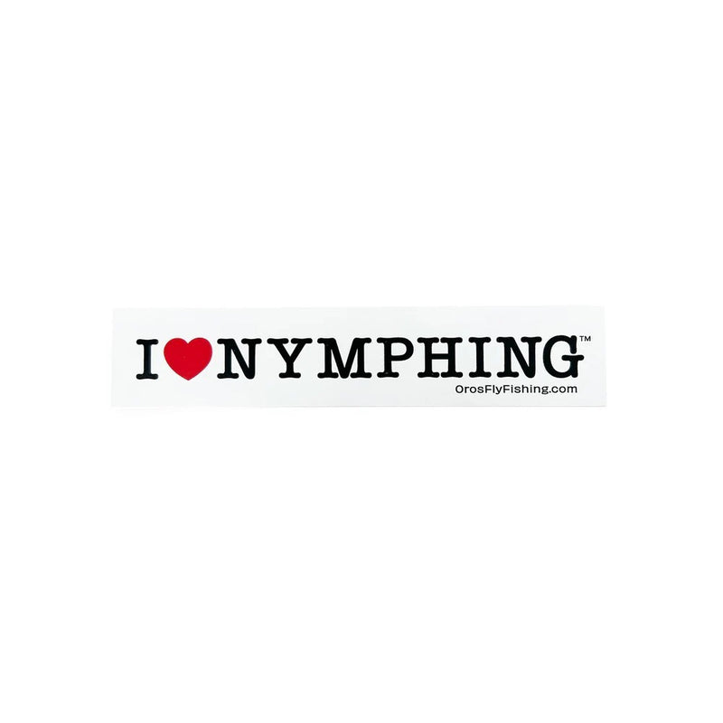 Oros "I Heart Nymphing" Sticker