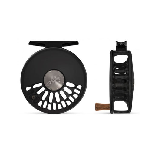 Abel TR Ported Fly reel 4/5 Gloss Black Finish and Drag Knob with Ebon