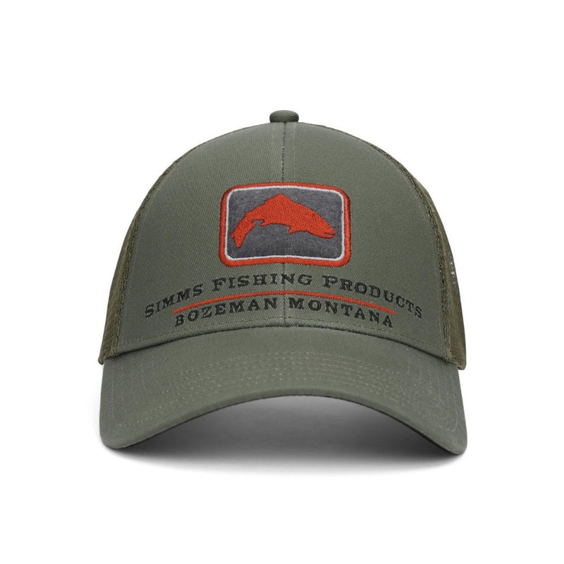 Simms Trout Icon Trucker Hat Smokey Olive